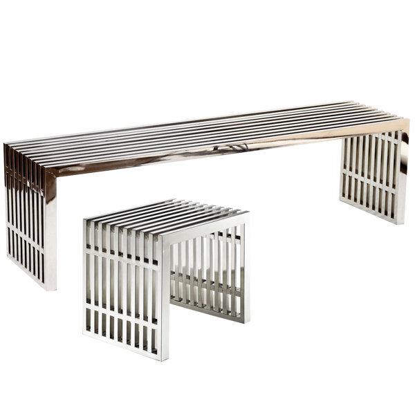 Orren Ellis Drayton Metal Bench & Reviews Wayfair